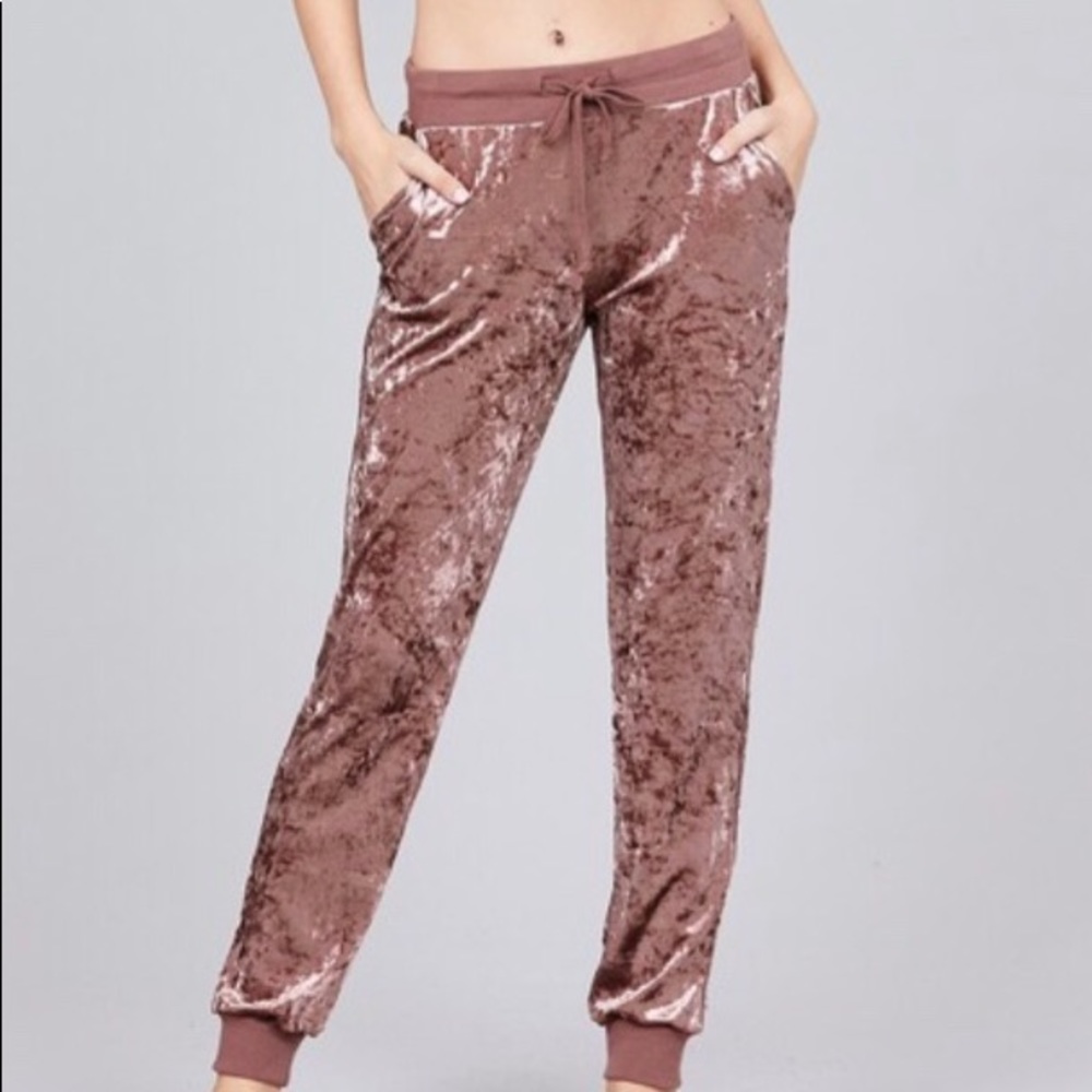 Velvet joggers